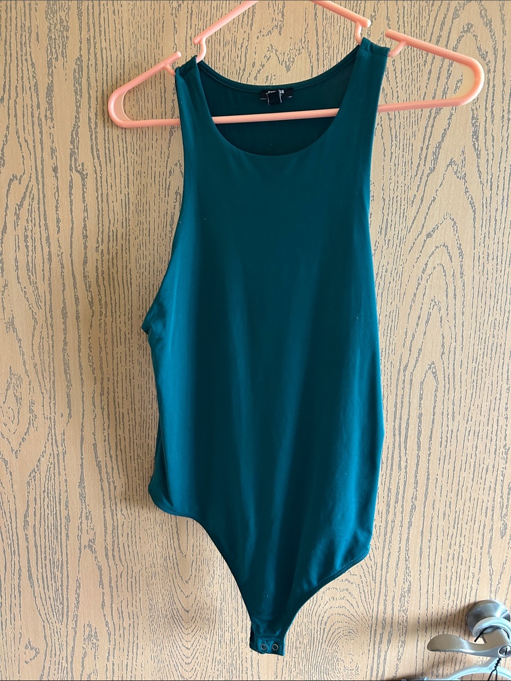Express Dark Green Sleeveless Bodysuit